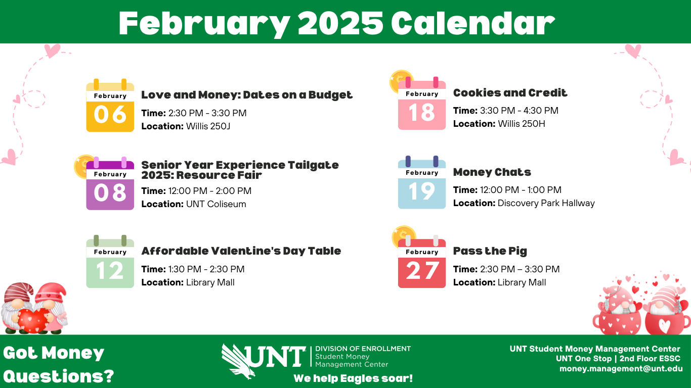 February 2025 Workshops Calendar